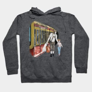 German Elf Train Town Shopping Fantasy Artwork Hoodie